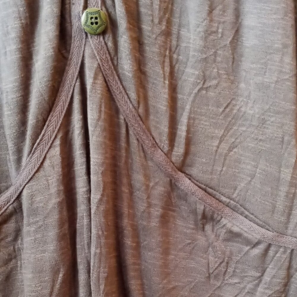 Buffalo David Bitton Driftwood Brown Sleeveless Knit Romper Tunic Dress Women's - Picture 7 of 11